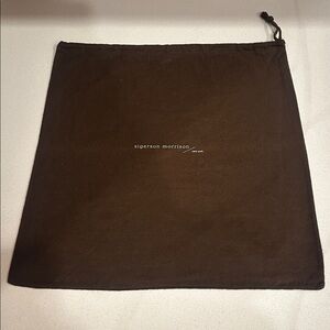 Sigerson Morrison New York Chocolate Brown Dust Bag With Drawstring Closure